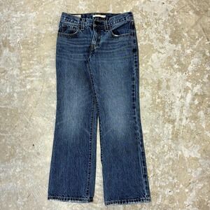 Levis Jeans Womens 25 Blue Pants Middy Ankle Bootcut Premium Big E Denim 27x26